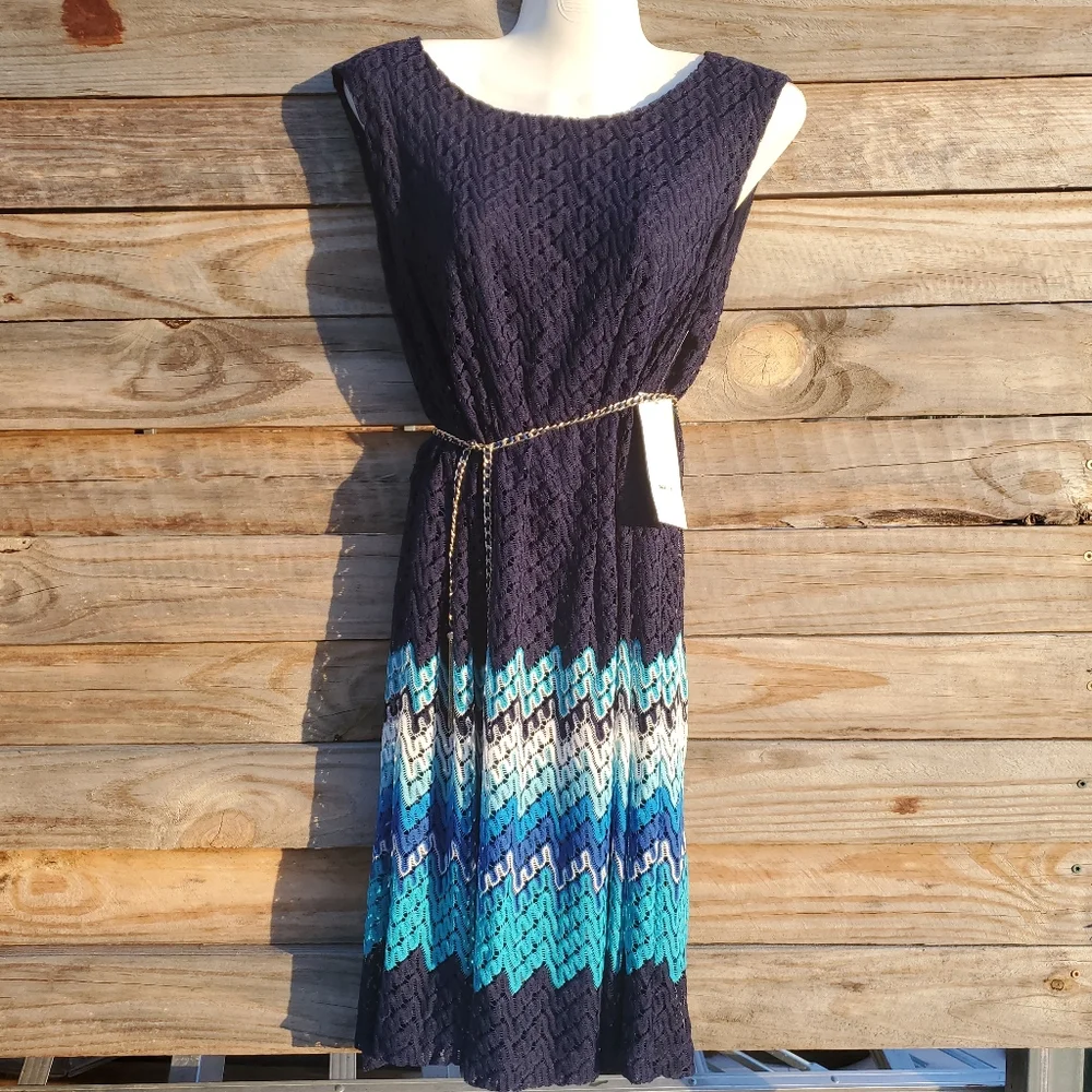 R&K Blue Ombre Crochet Dress - Picture 12 of 12